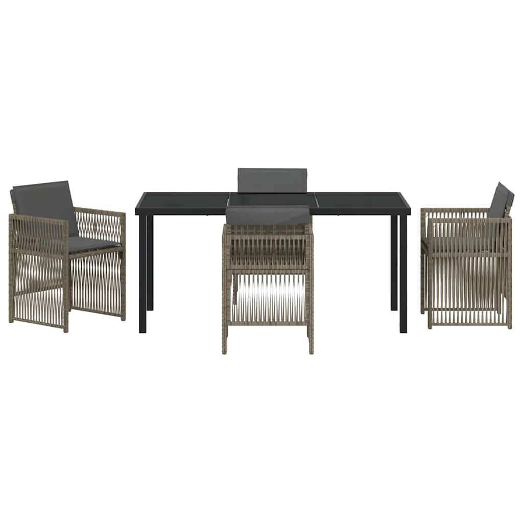 Ensemble de salle à manger pour jardin 5 pcs Gris - XIOS