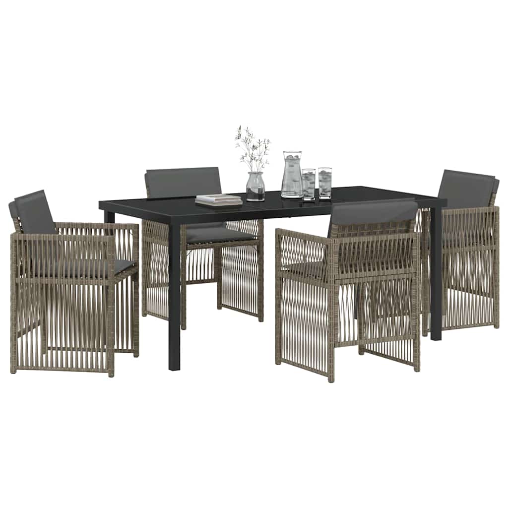 Ensemble de salle à manger pour jardin 5 pcs Gris - XIOS