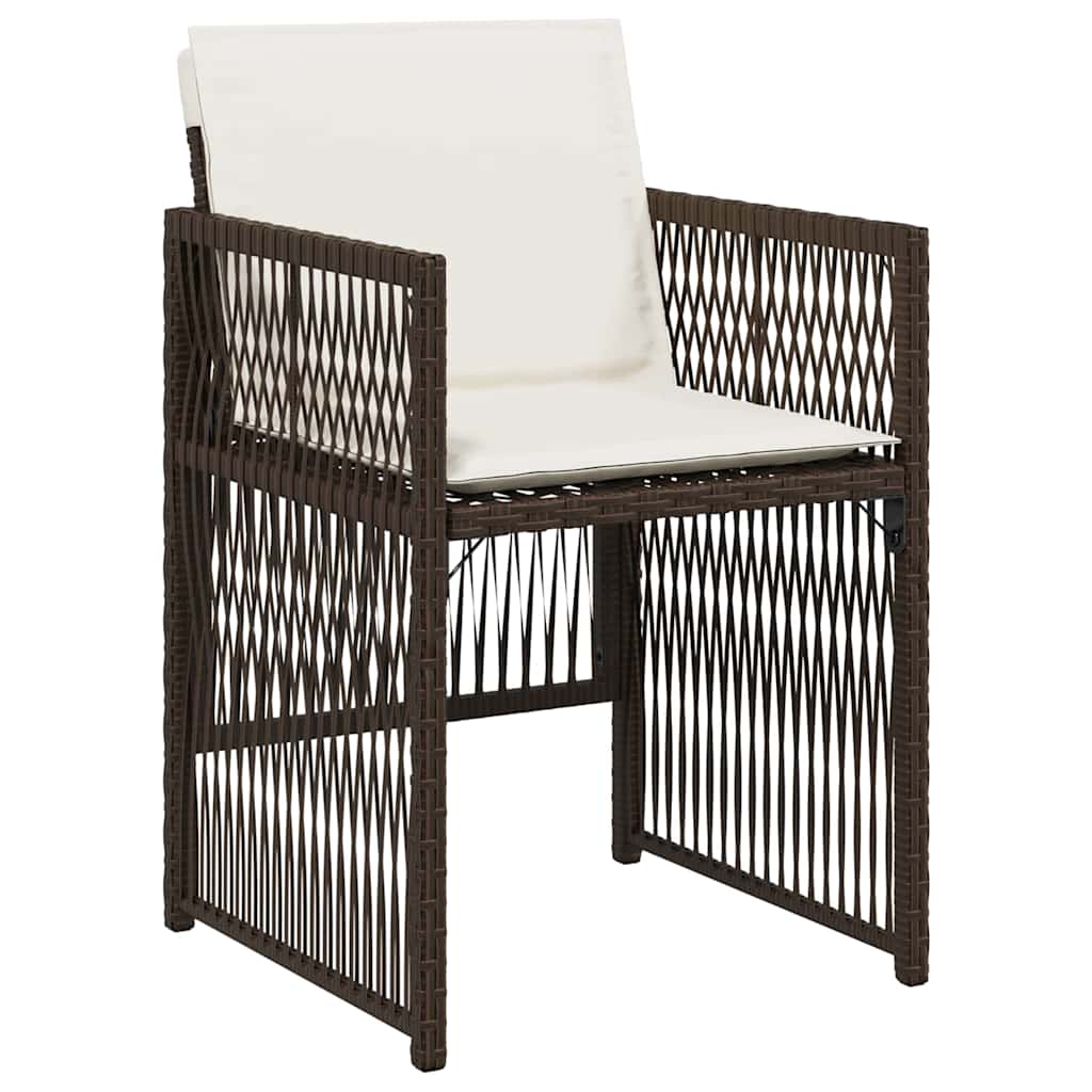 Ensemble de salle à manger pour jardin 5 pcs Marron - XIOS