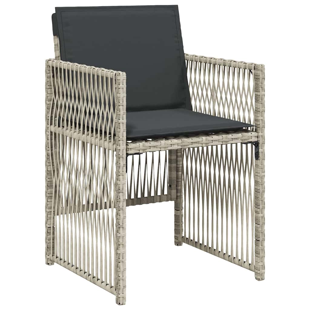 Ensemble de salle à manger pour jardin 9 pcs Gris clair - XIOS