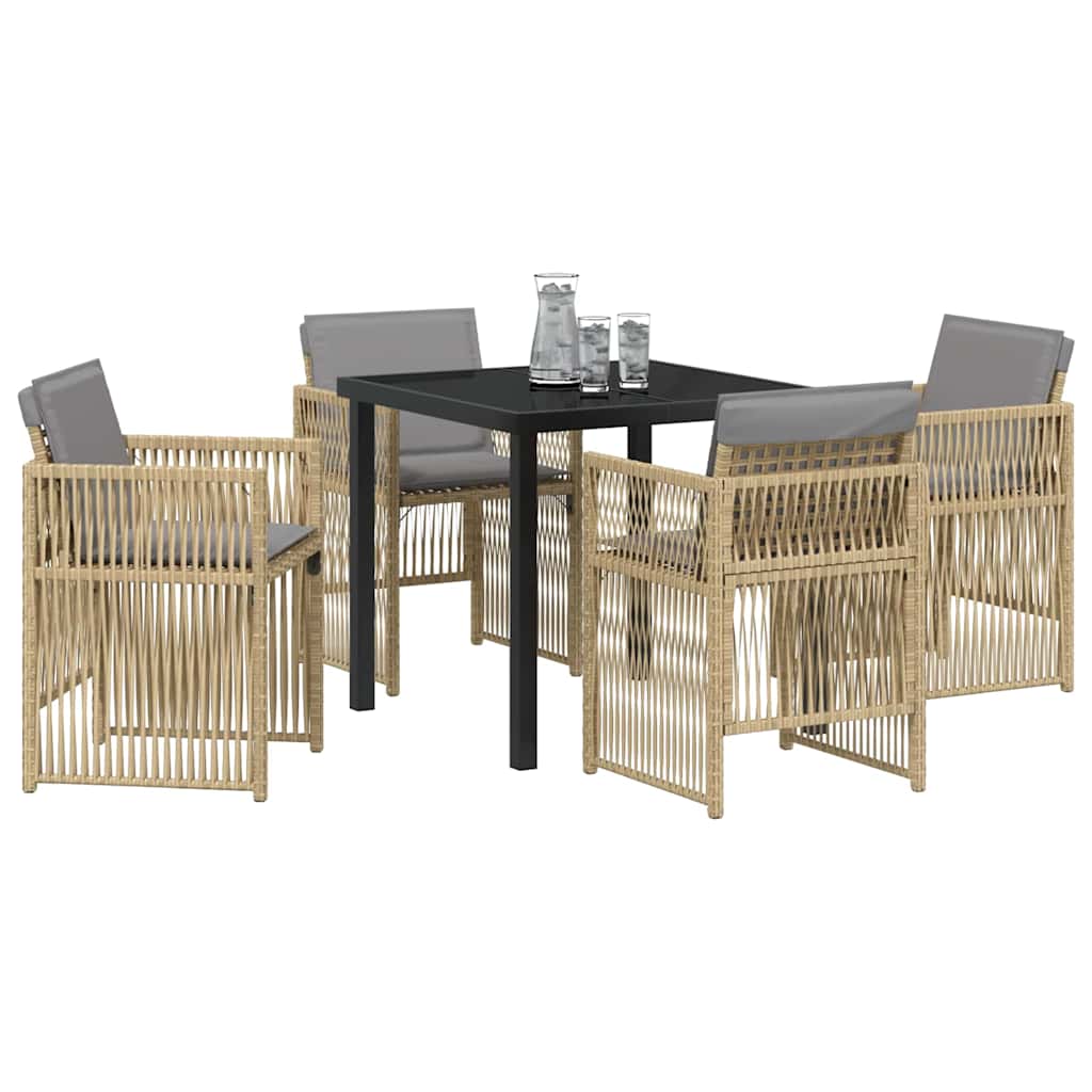 Ensemble de salle à manger pour jardin 5 pcs Beige - XIOS