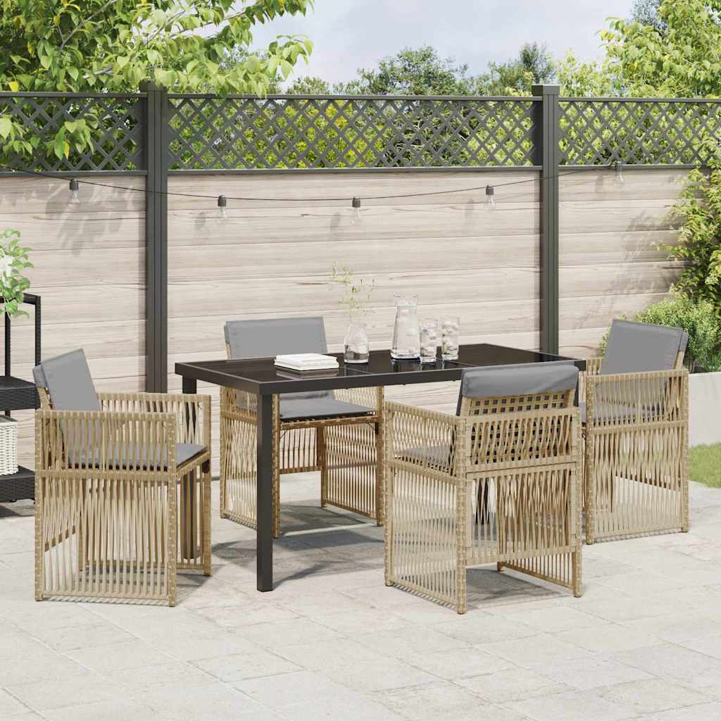 Ensemble de salle à manger pour jardin 5 pcs Beige - XIOS