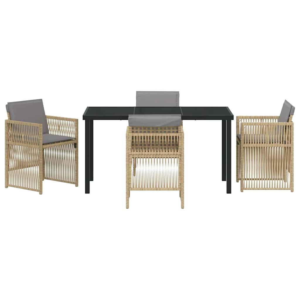 Ensemble de salle à manger pour jardin 5 pcs Beige - XIOS