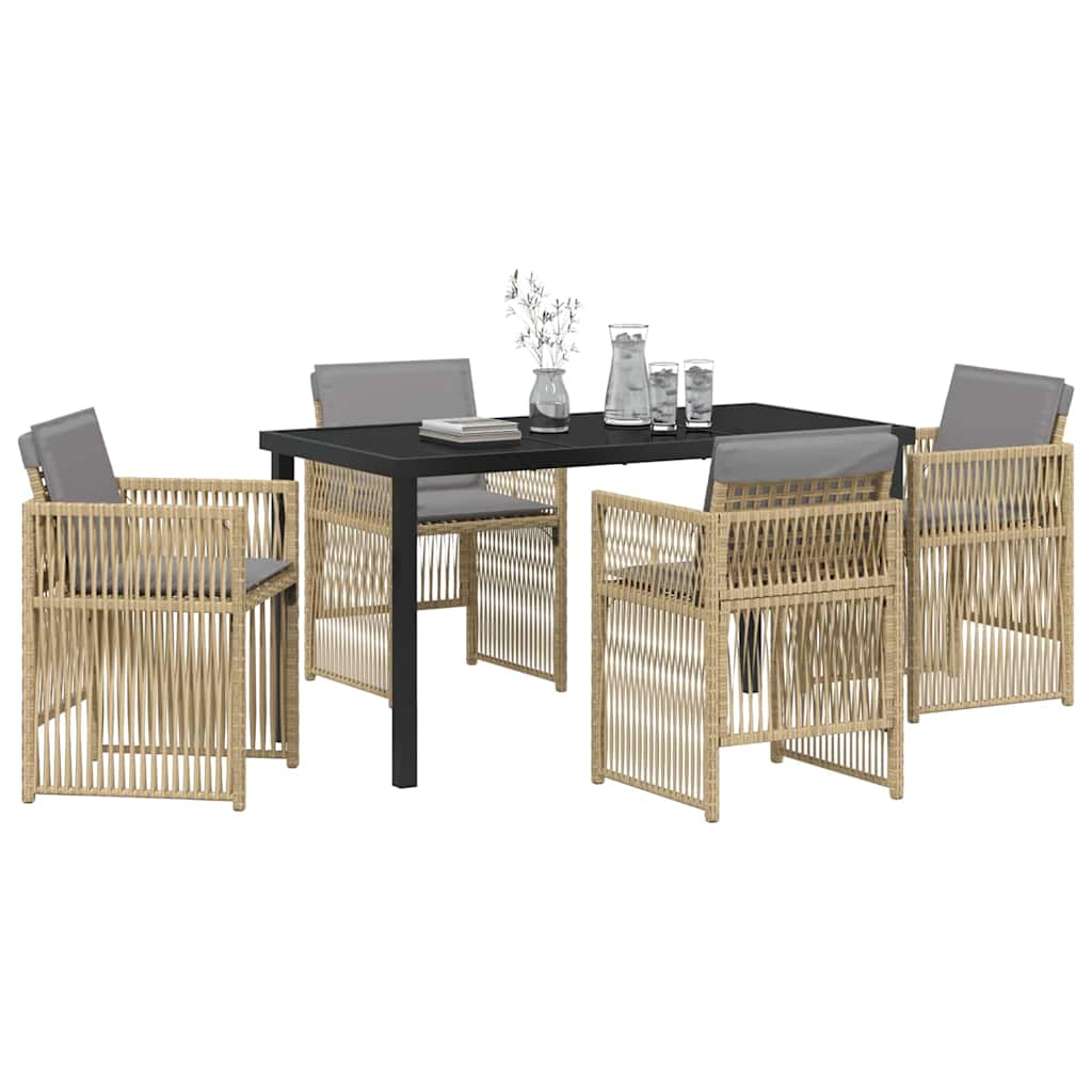 Ensemble de salle à manger pour jardin 5 pcs Beige - XIOS