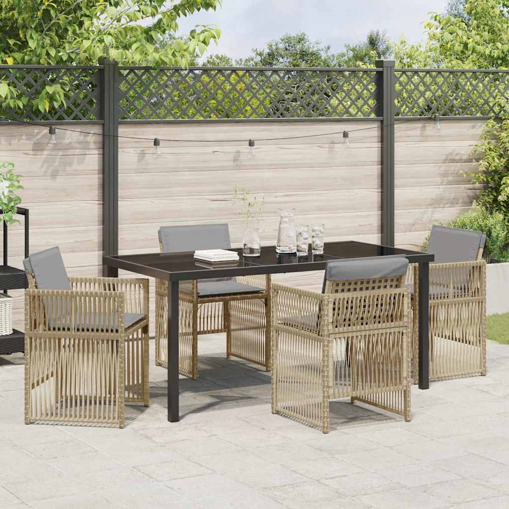 Ensemble de salle à manger pour jardin 5 pcs Beige - XIOS