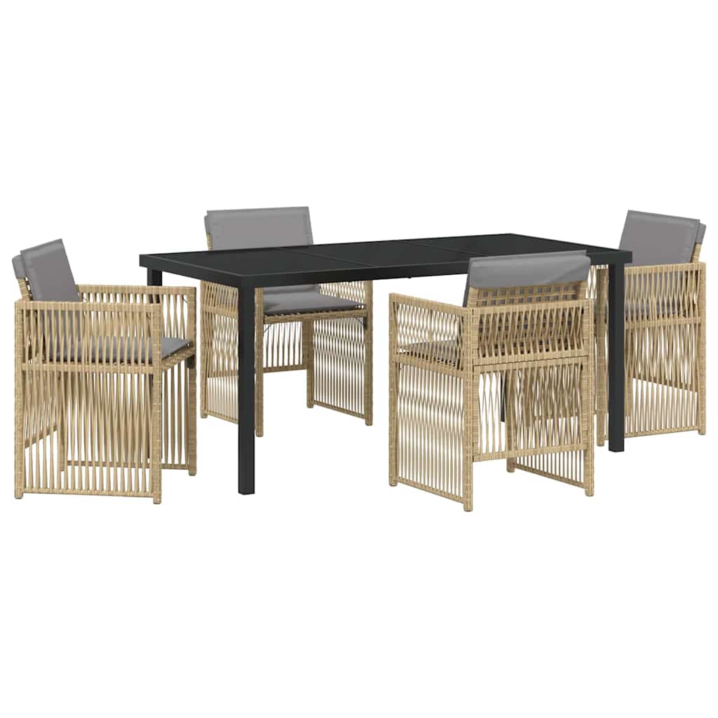 Ensemble de salle à manger pour jardin 5 pcs Beige - XIOS