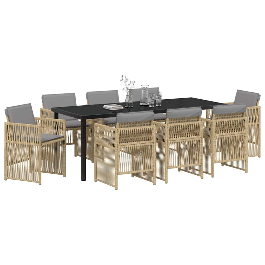 Ensemble de salle à manger pour jardin 9 pcs Beige - XIOS
