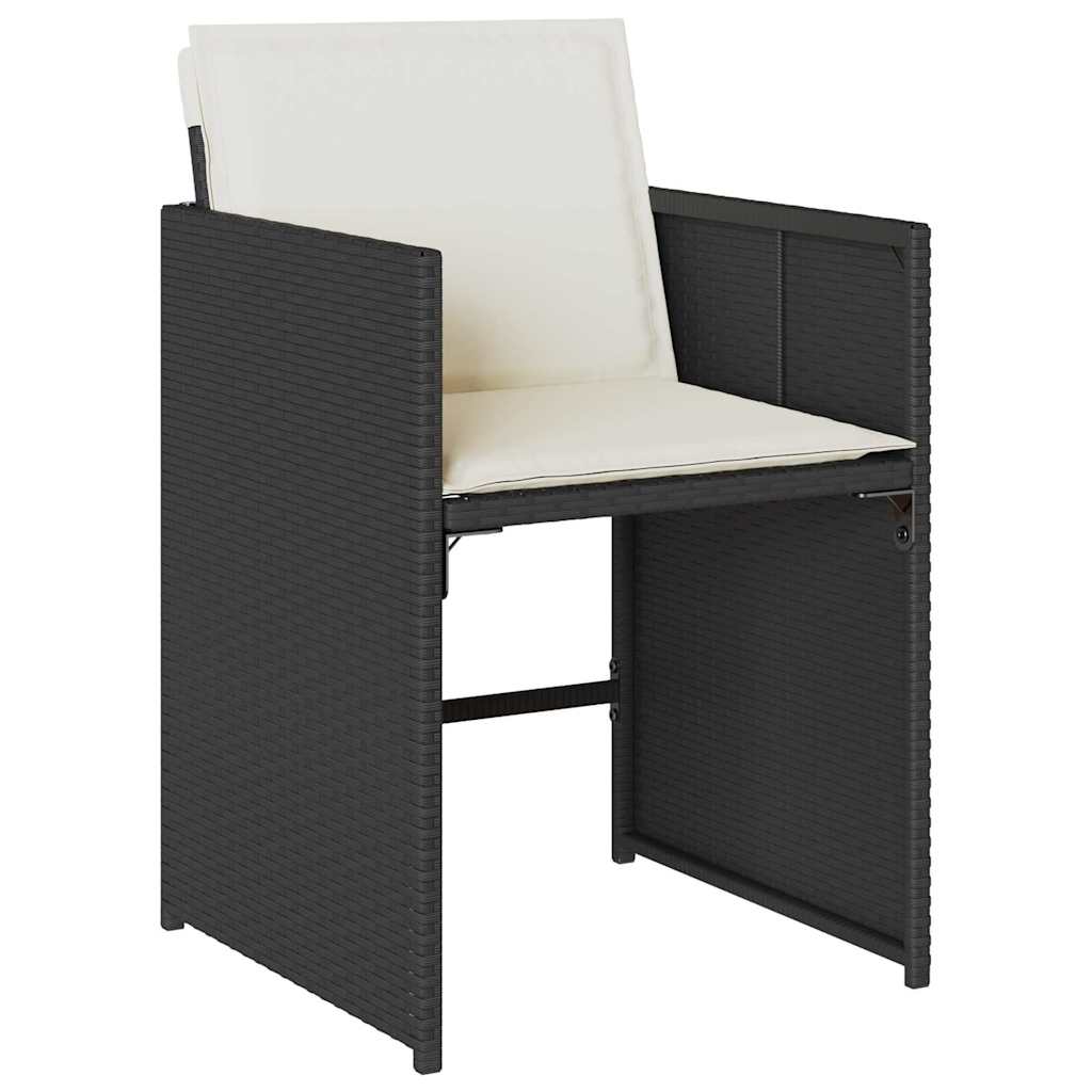 Ensemble de salle à manger pour jardin 5 pcs Noir polyrotin - XIOS