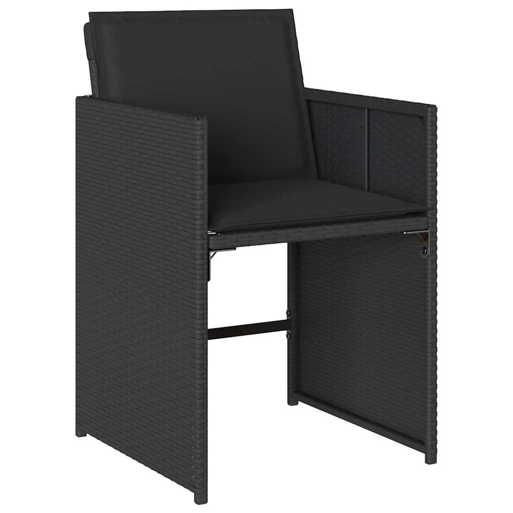 Ensemble de salle à manger pour jardin 9 pcs Noir polyrotin - XIOS