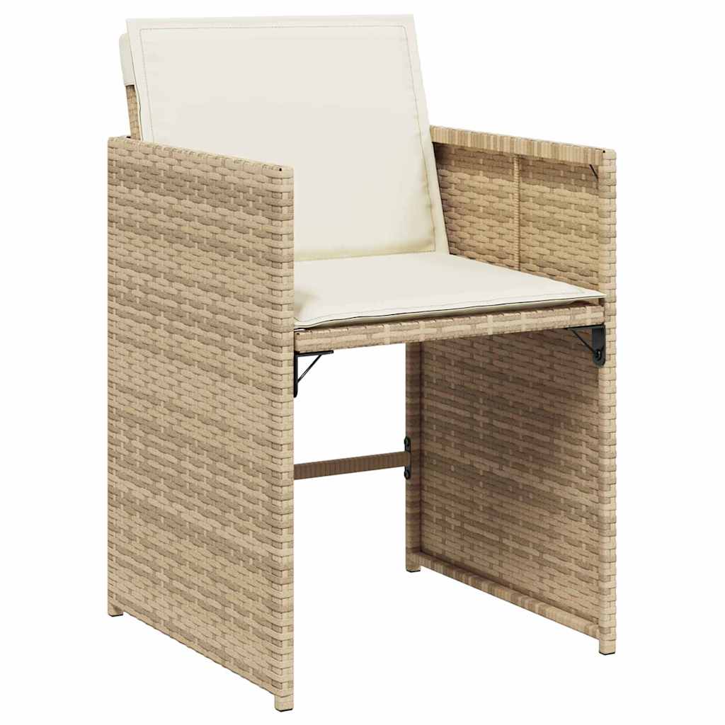 Ensemble de salle à manger pour jardin 9 pcs Beige polyrotin - XIOS