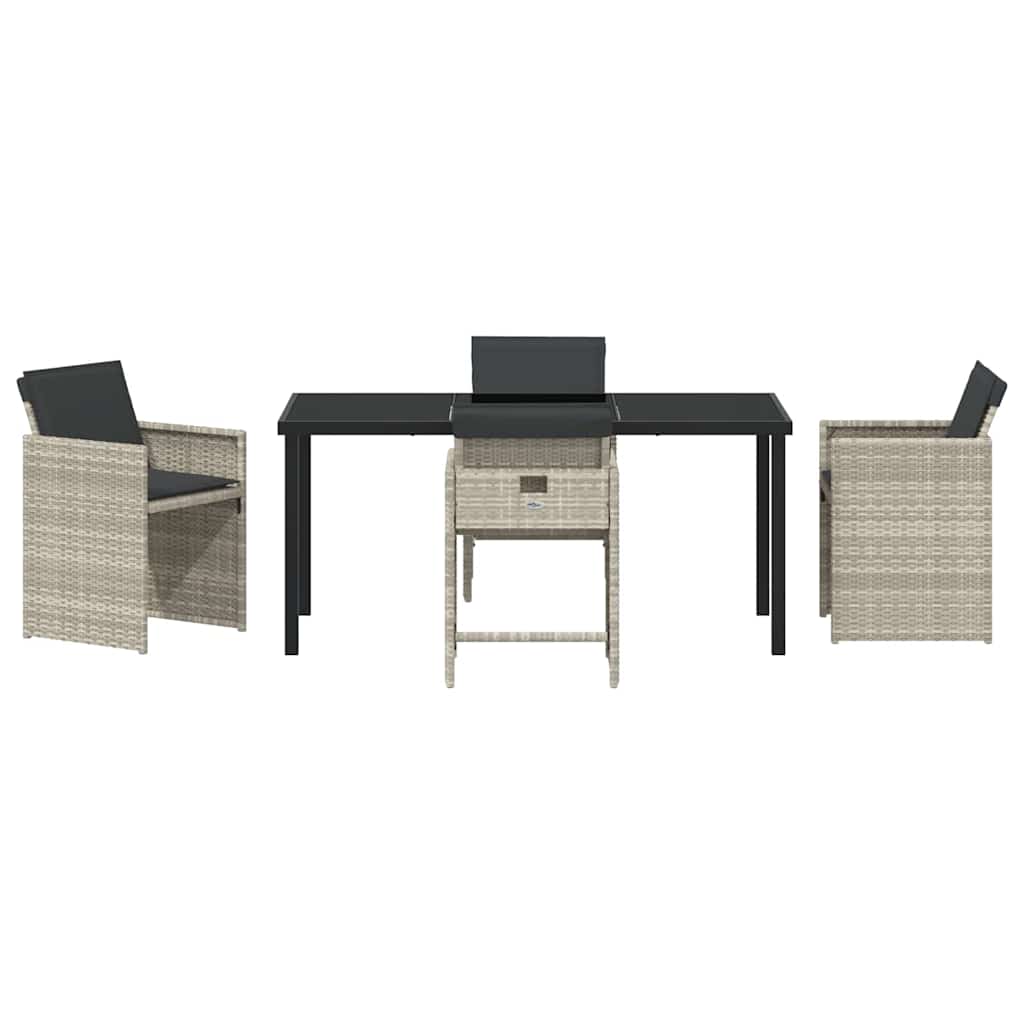 Ensemble de salle à manger pour jardin 5 pcs Gris clair - XIOS