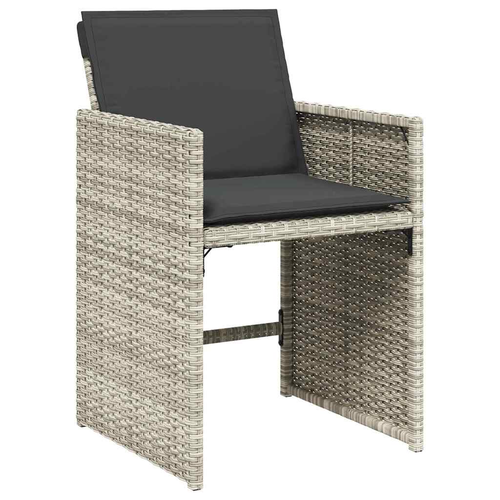Ensemble de salle à manger pour jardin 9 pcs Gris clair - XIOS