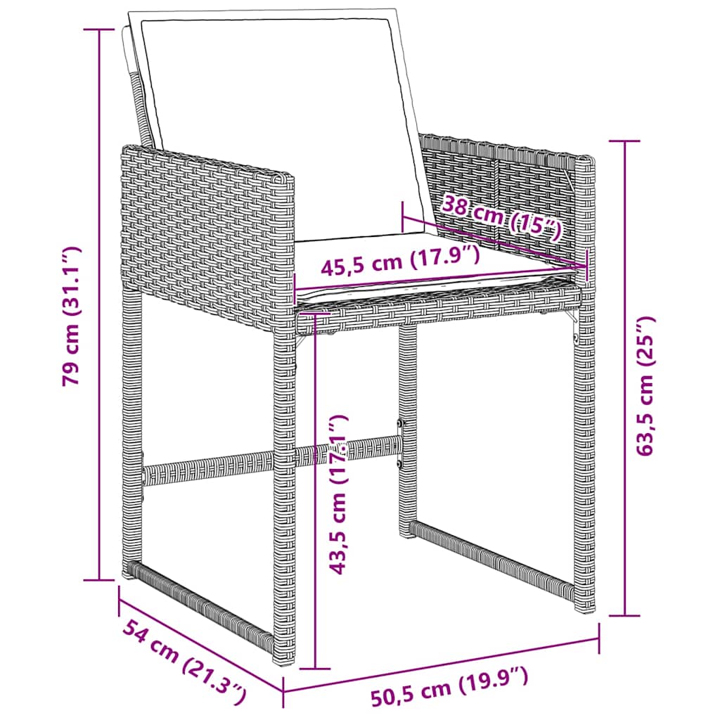 Ensemble de salle à manger pour jardin 5 pcs Gris clair - XIOS