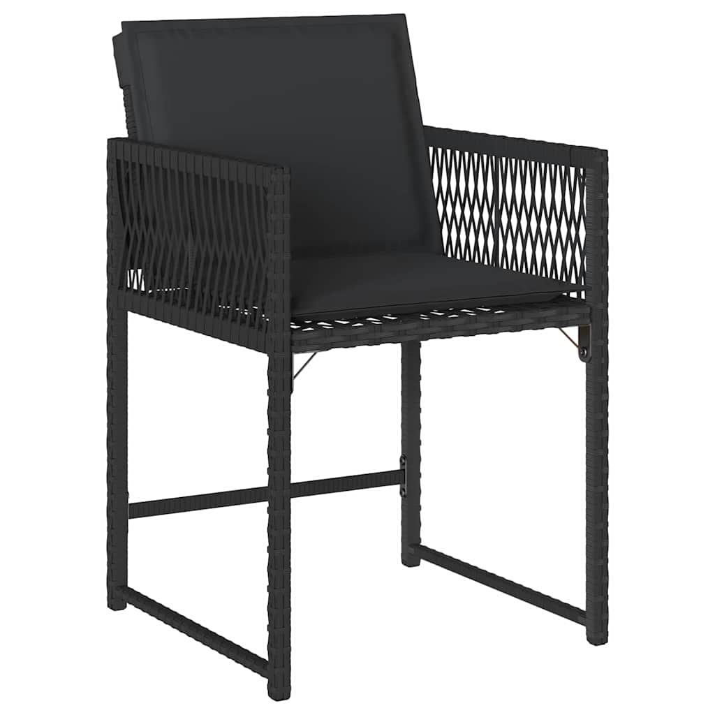 Ensemble de salle à manger pour jardin 5 pcs Noir polyrotin - XIOS