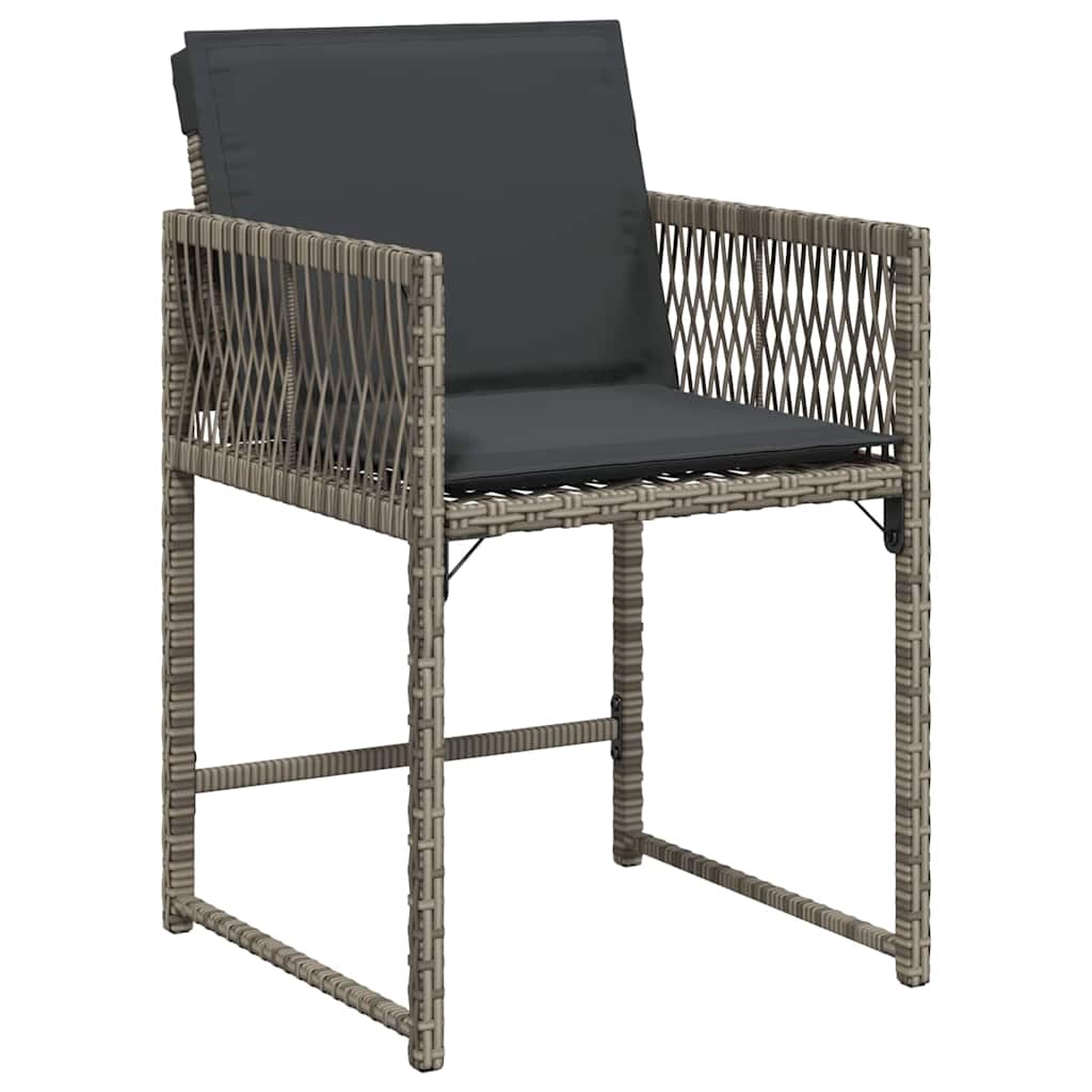 Ensemble de salle à manger pour jardin 5 pcs Gris polyrotin - XIOS