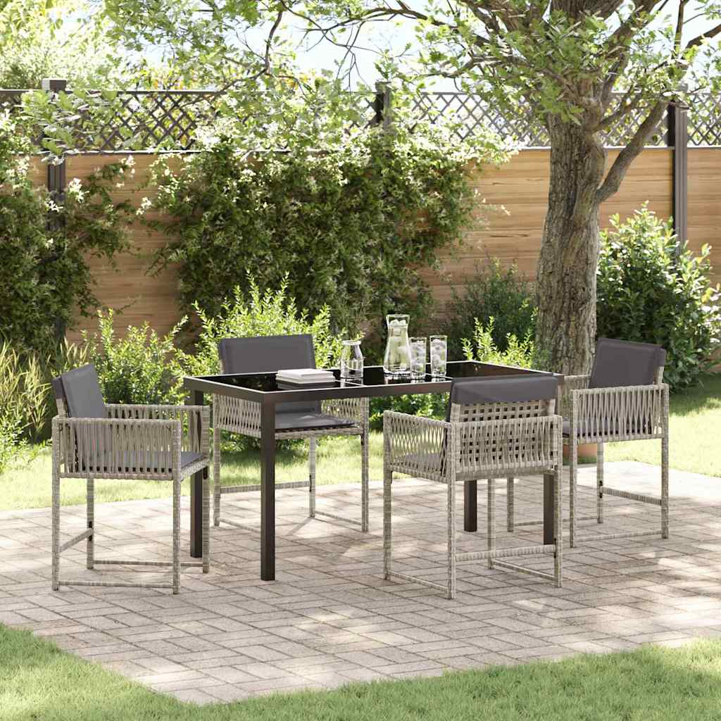 Ensemble de salle à manger pour jardin 5 pcs Gris clair - XIOS
