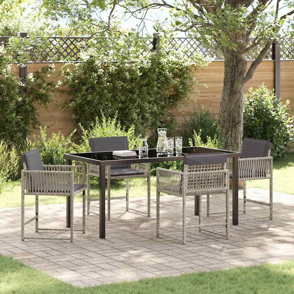Ensemble de salle à manger pour jardin 5 pcs Gris clair - XIOS
