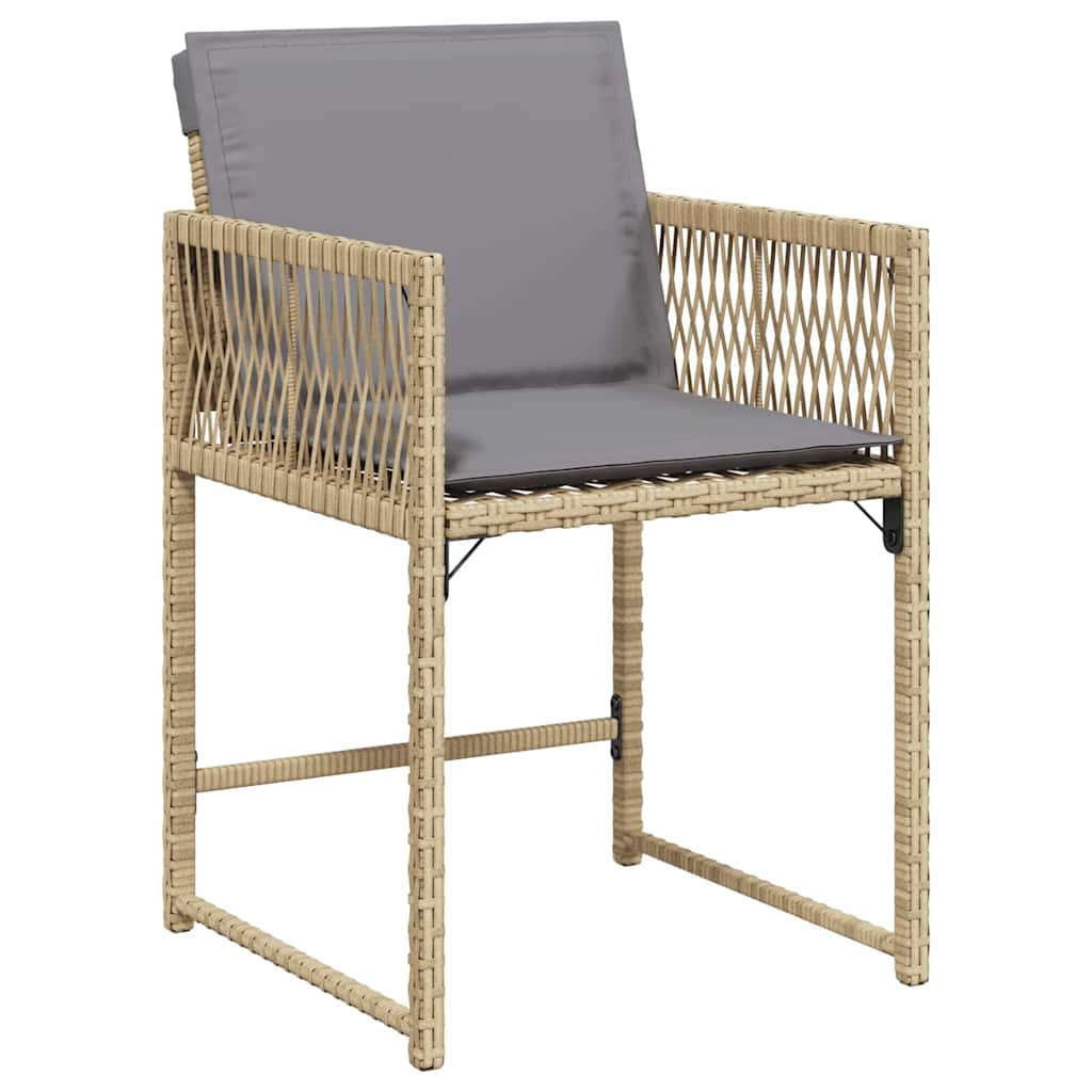 Ensemble de salle à manger pour jardin 5 pcs Beige polyrotin - XIOS