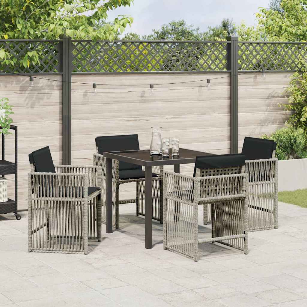 Ensemble de salle à manger pour jardin 5 pcs Gris clair - XIOS