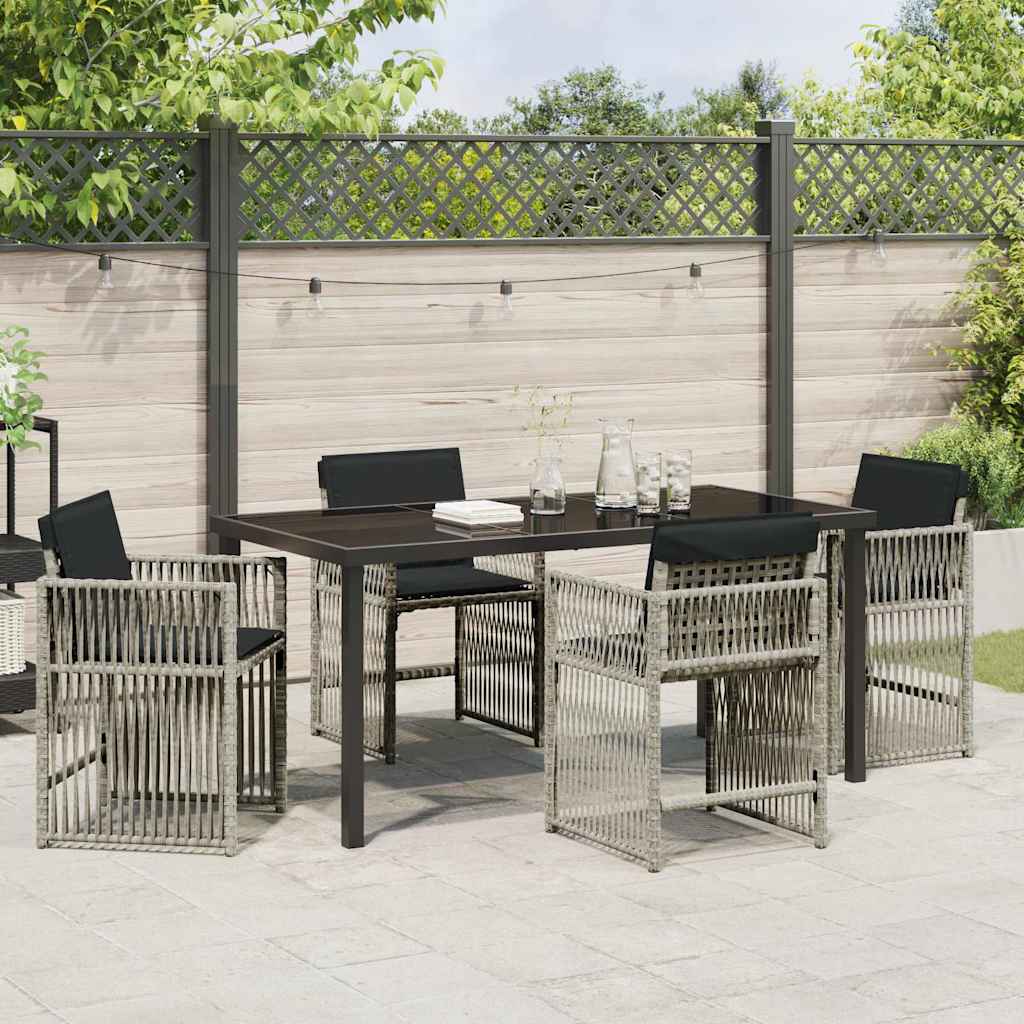 Ensemble de salle à manger pour jardin 5 pcs Gris clair - XIOS