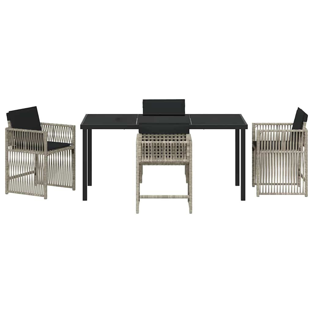 Ensemble de salle à manger pour jardin 5 pcs Gris clair - XIOS