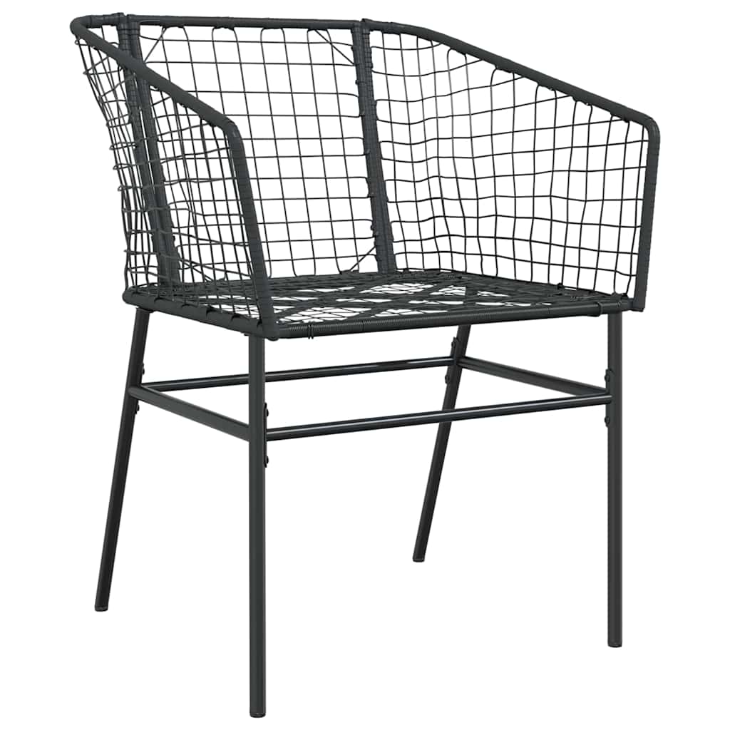 Ensemble de salle à manger pour jardin 5 pcs Noir polyrotin - XIOS