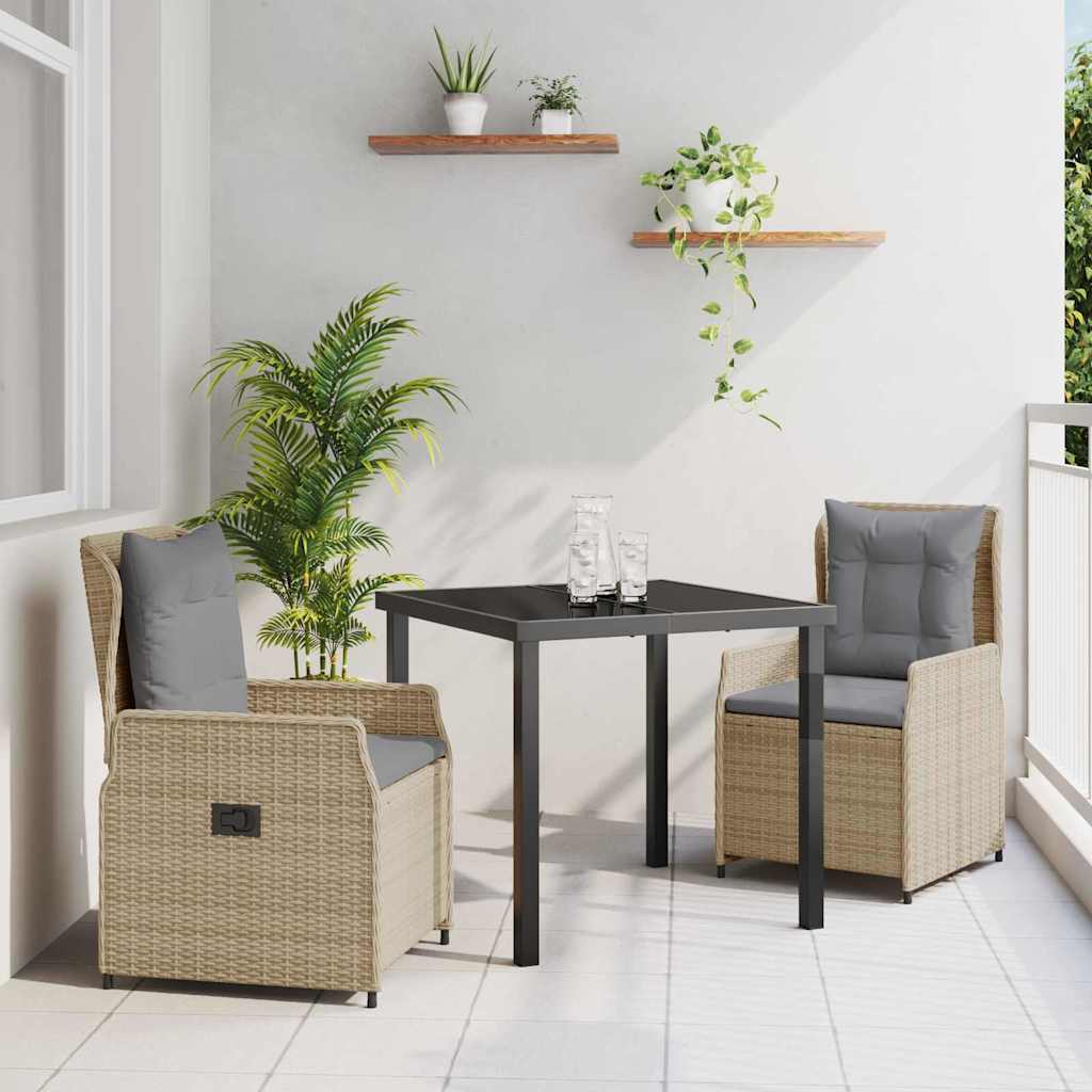 Ensemble de salle à manger pour jardin 3 pcs polyrotin - XIOS
