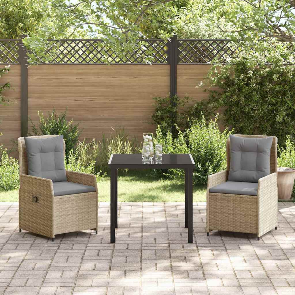 Ensemble de salle à manger pour jardin 3 pcs polyrotin - XIOS