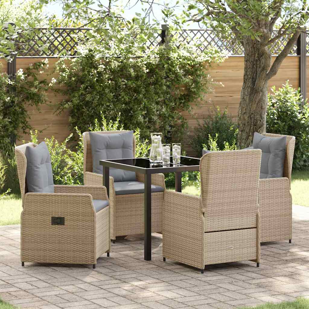 Ensemble de salle à manger pour jardin 5 pcs polyrotin - XIOS