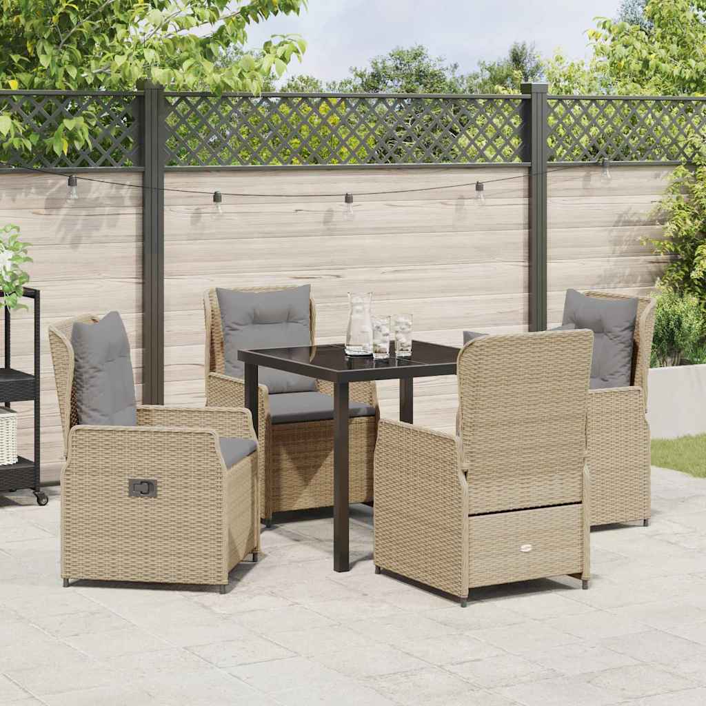 Ensemble de salle à manger pour jardin 5 pcs polyrotin - XIOS