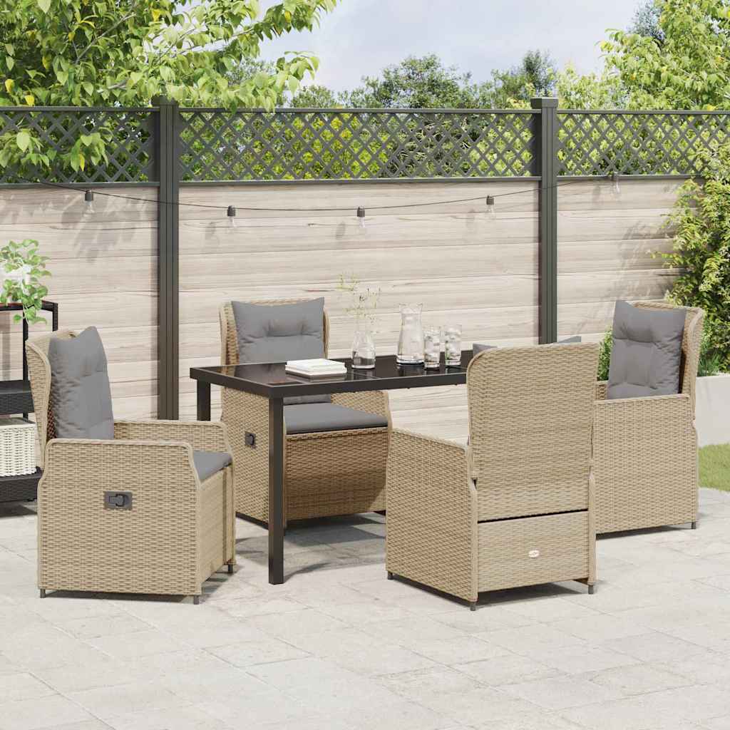 Ensemble de salle à manger pour jardin 5 pcs polyrotin - XIOS