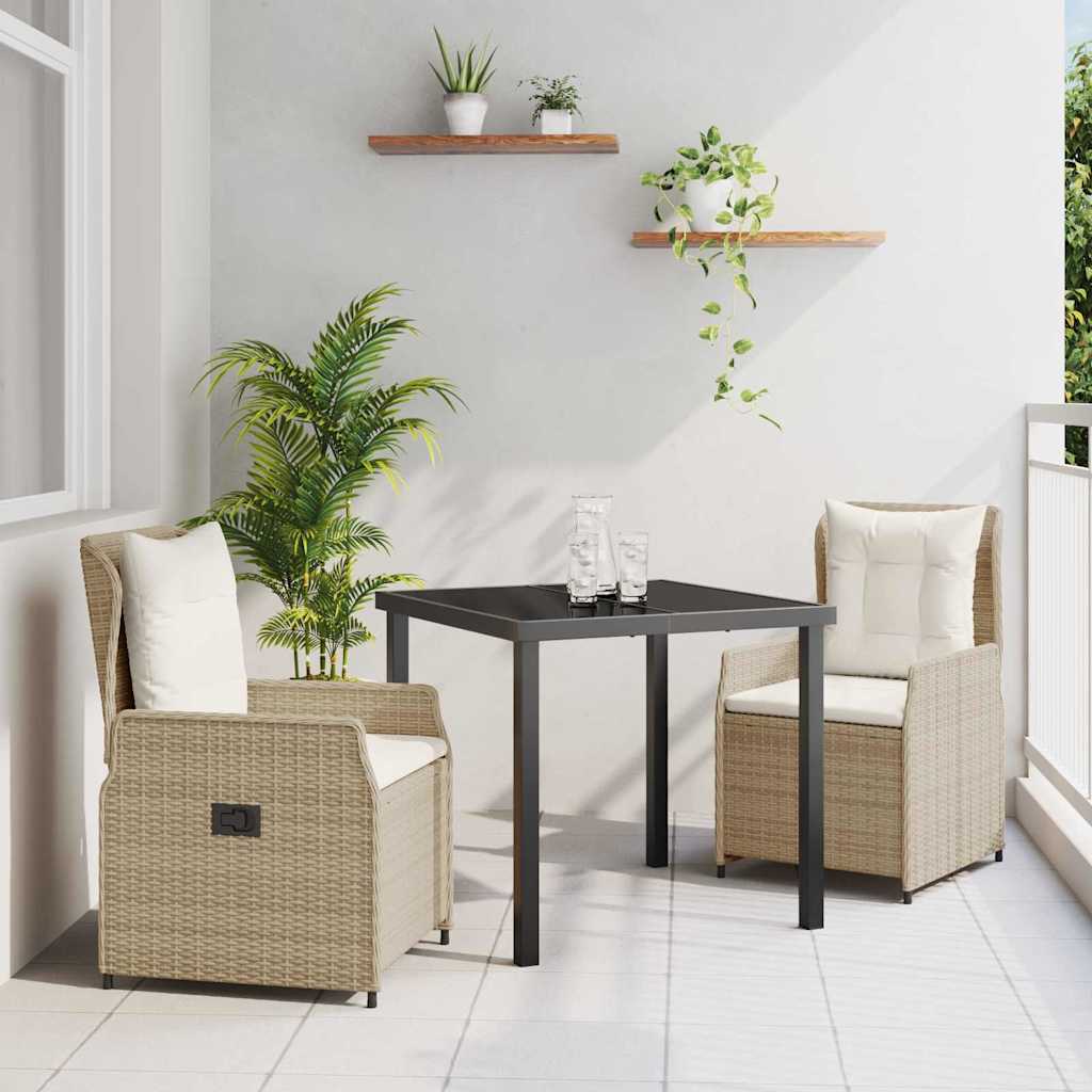 Ensemble de salle à manger pour jardin 3 pcs polyrotin - XIOS
