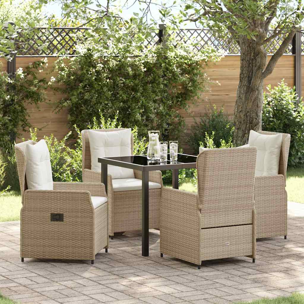 Ensemble de salle à manger pour jardin 5 pcs polyrotin - XIOS