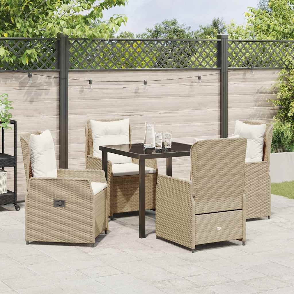 Ensemble de salle à manger pour jardin 5 pcs polyrotin - XIOS