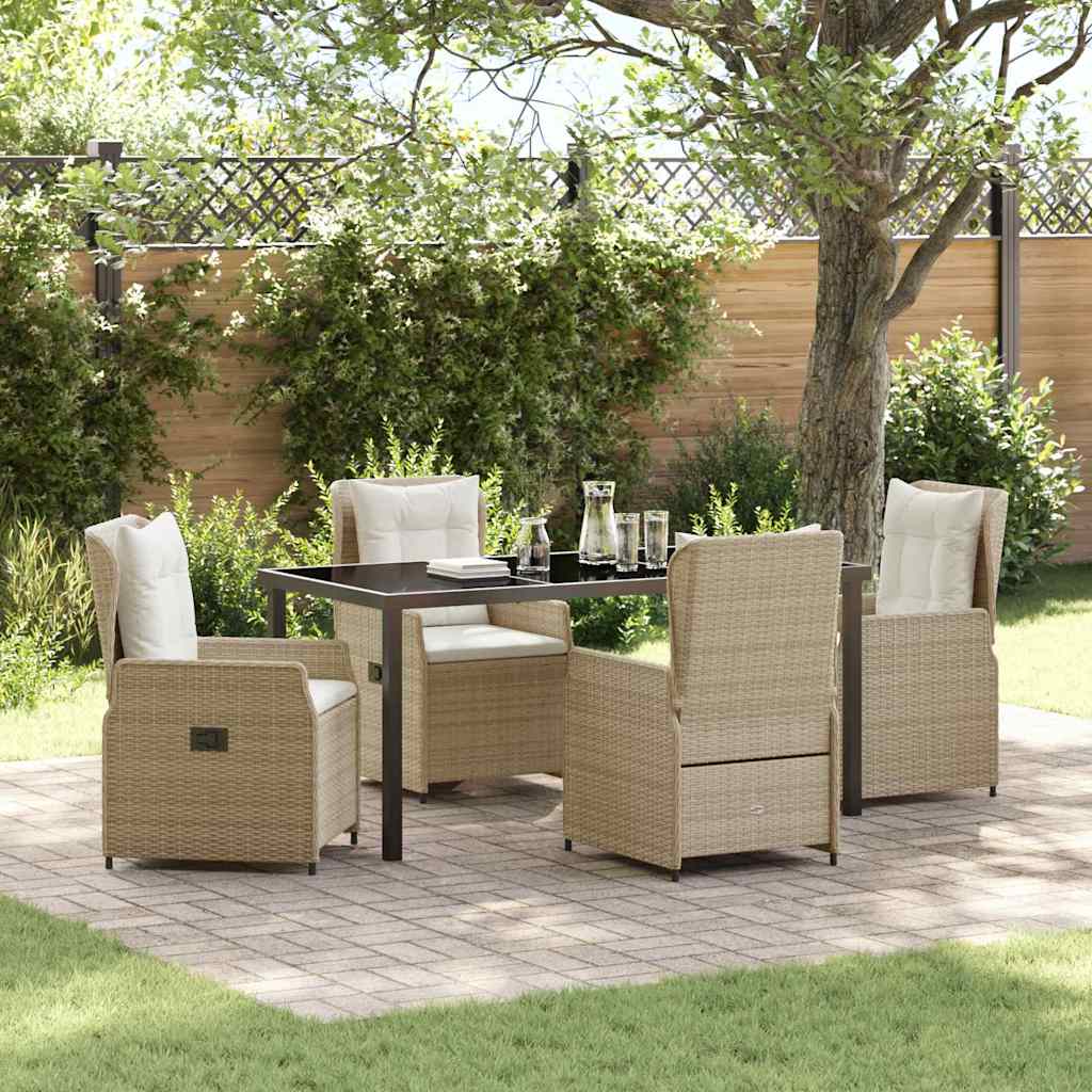 Ensemble de salle à manger pour jardin 5 pcs polyrotin - XIOS