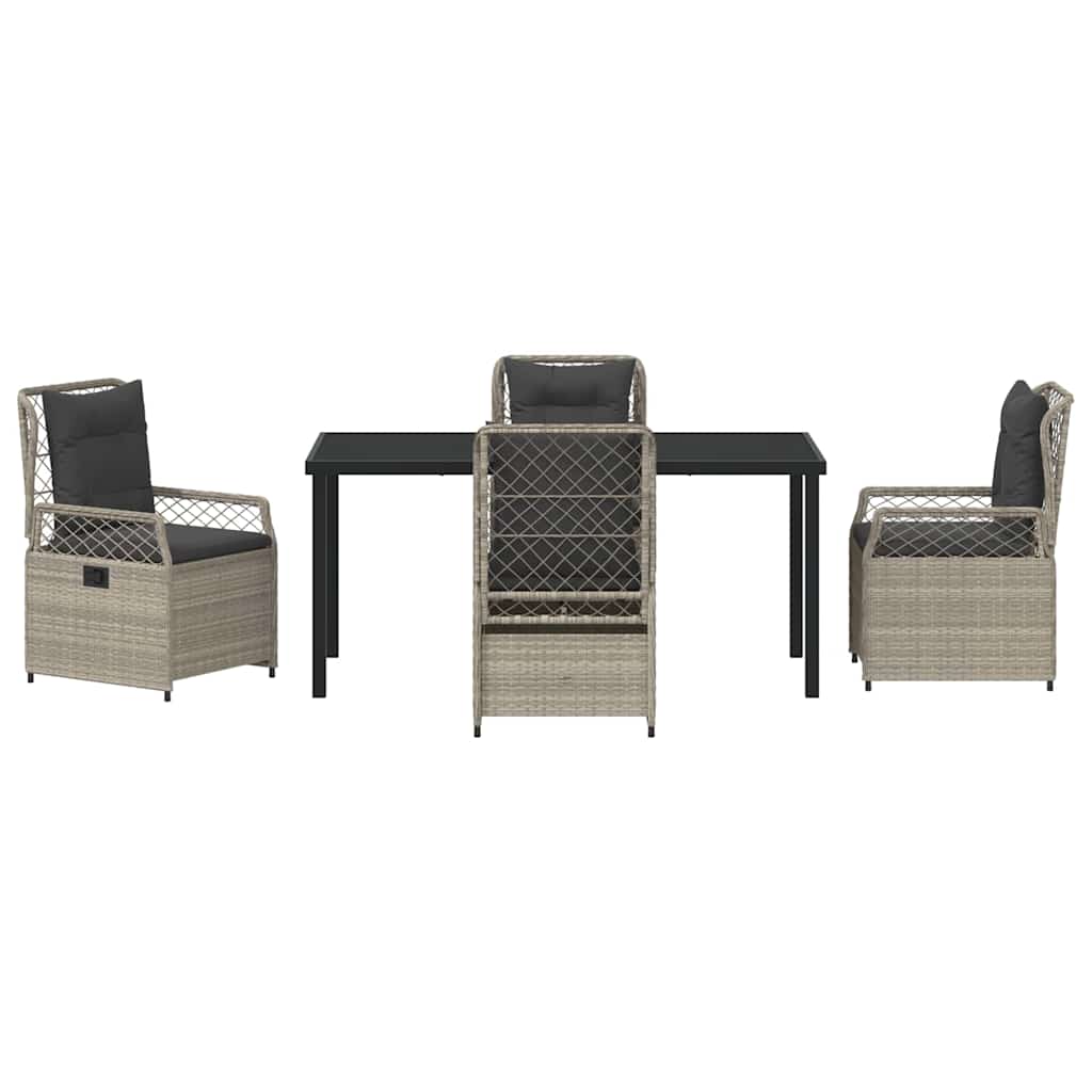 Ensemble de salle à manger pour jardin 5 pcs Gris clair - XIOS