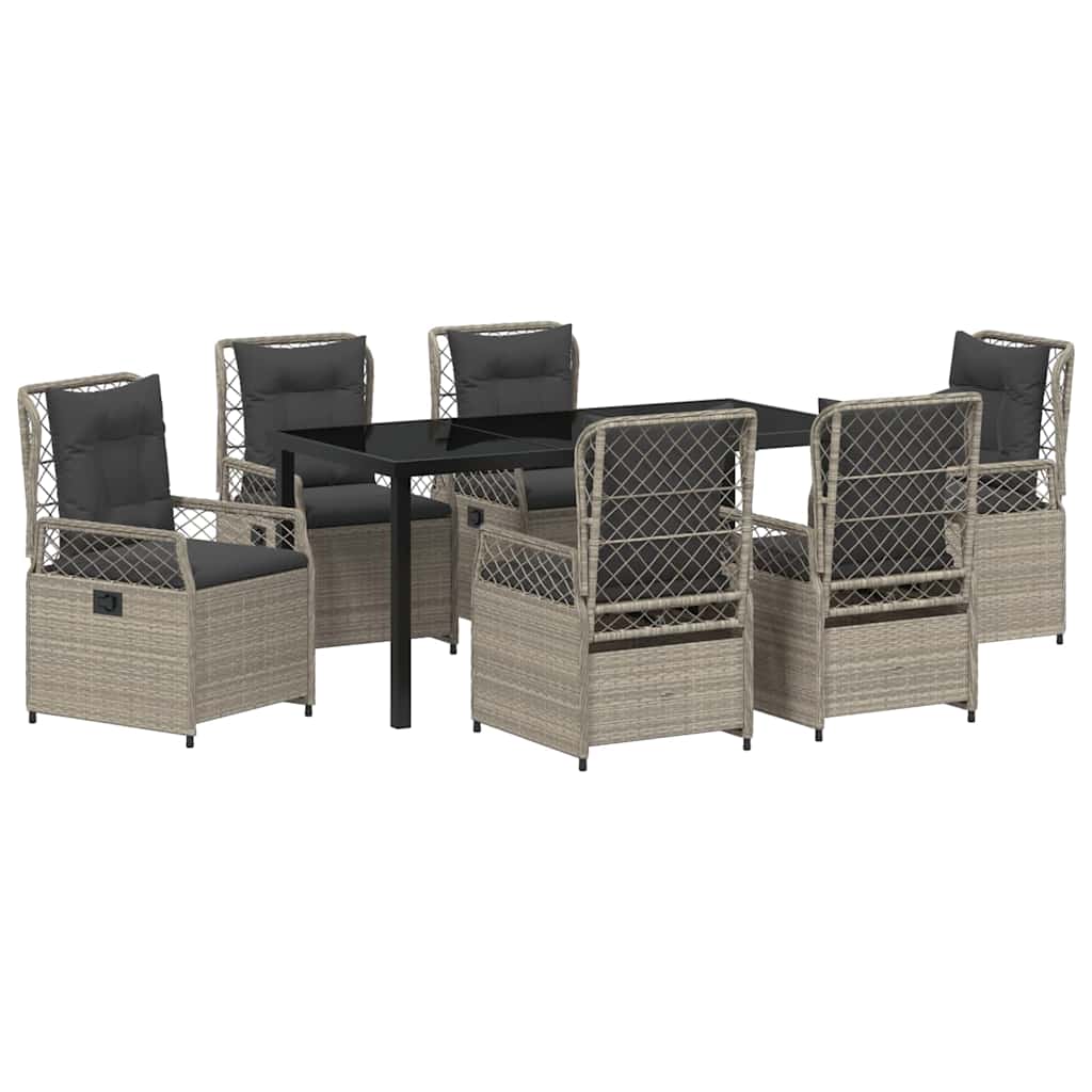 Ensemble de salle à manger pour jardin 7 pcs Gris clair - XIOS