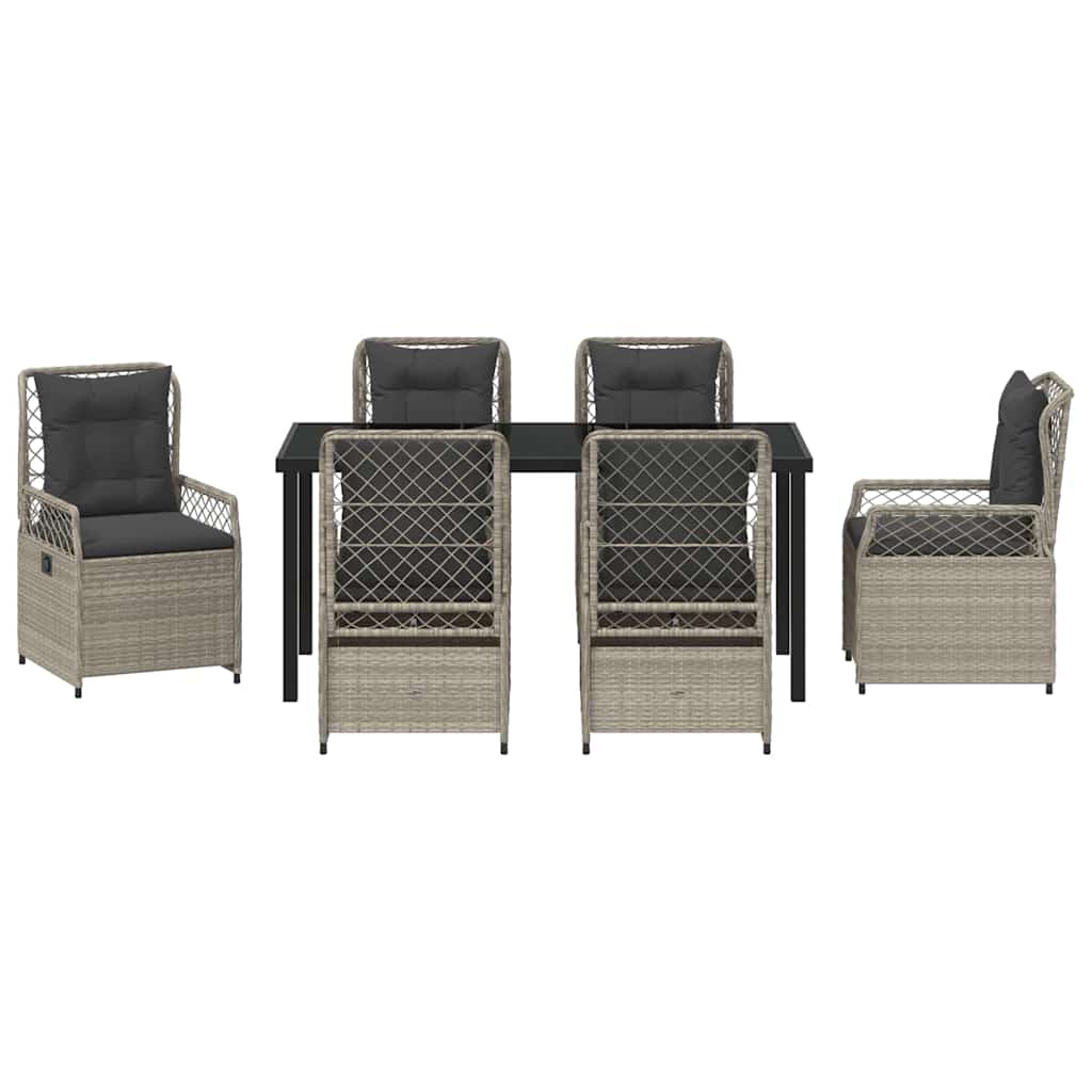 Ensemble de salle à manger pour jardin 7 pcs Gris clair - XIOS