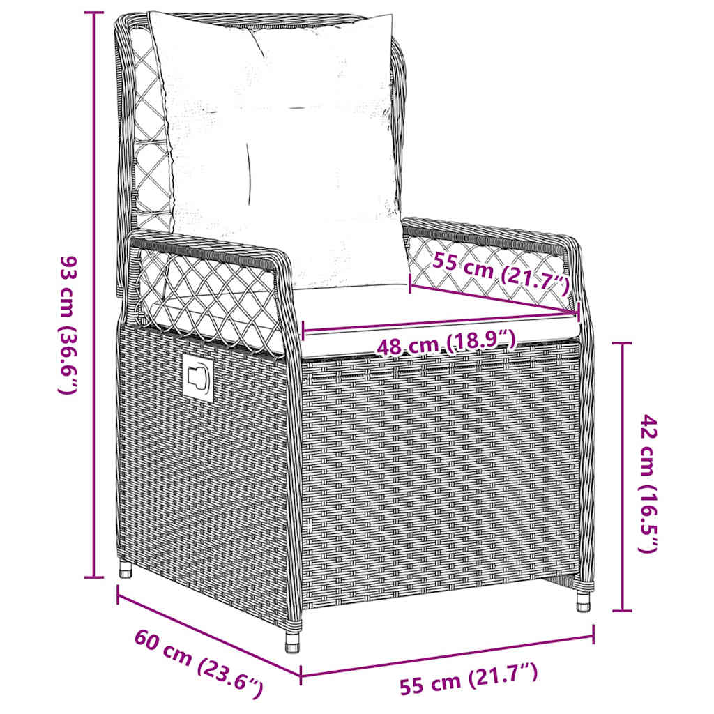 Ensemble de salle à manger pour jardin 7 pcs Gris clair - XIOS