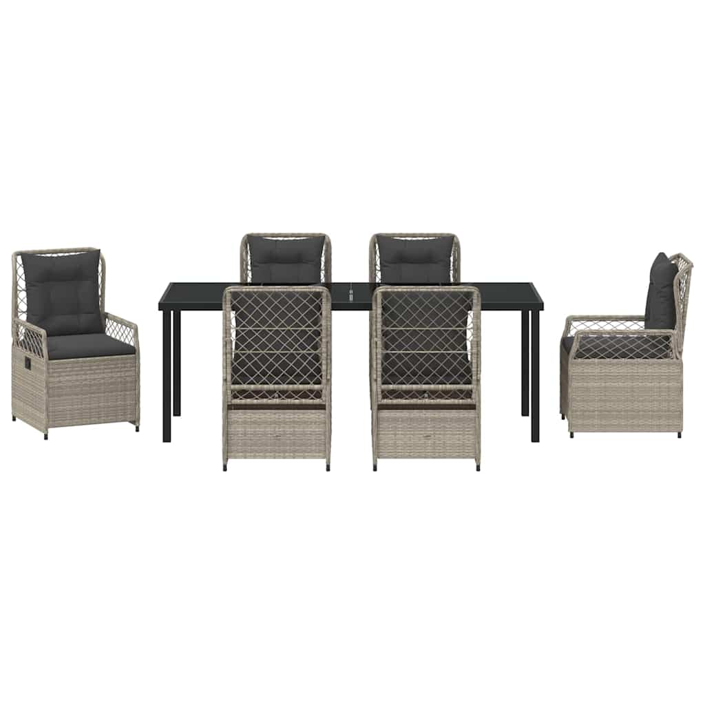Ensemble de salle à manger pour jardin 7 pcs Gris clair - XIOS