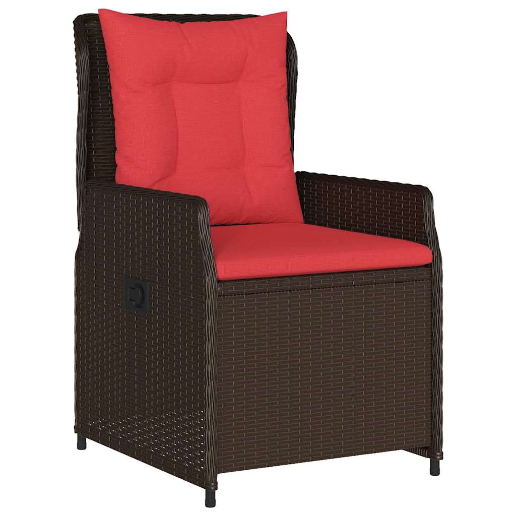 Ensemble de salle à manger pour jardin 3 pcs Marron Poly rotin - XIOS