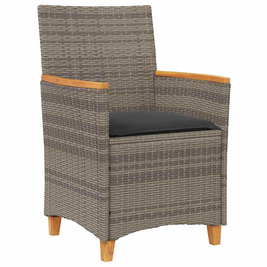 Ensemble de salle à manger pour jardin 5 pcs Gris polyrotin - XIOS