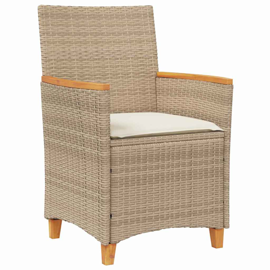 Ensemble de salle à manger pour jardin 3 pcs Beige polyrotin - XIOS
