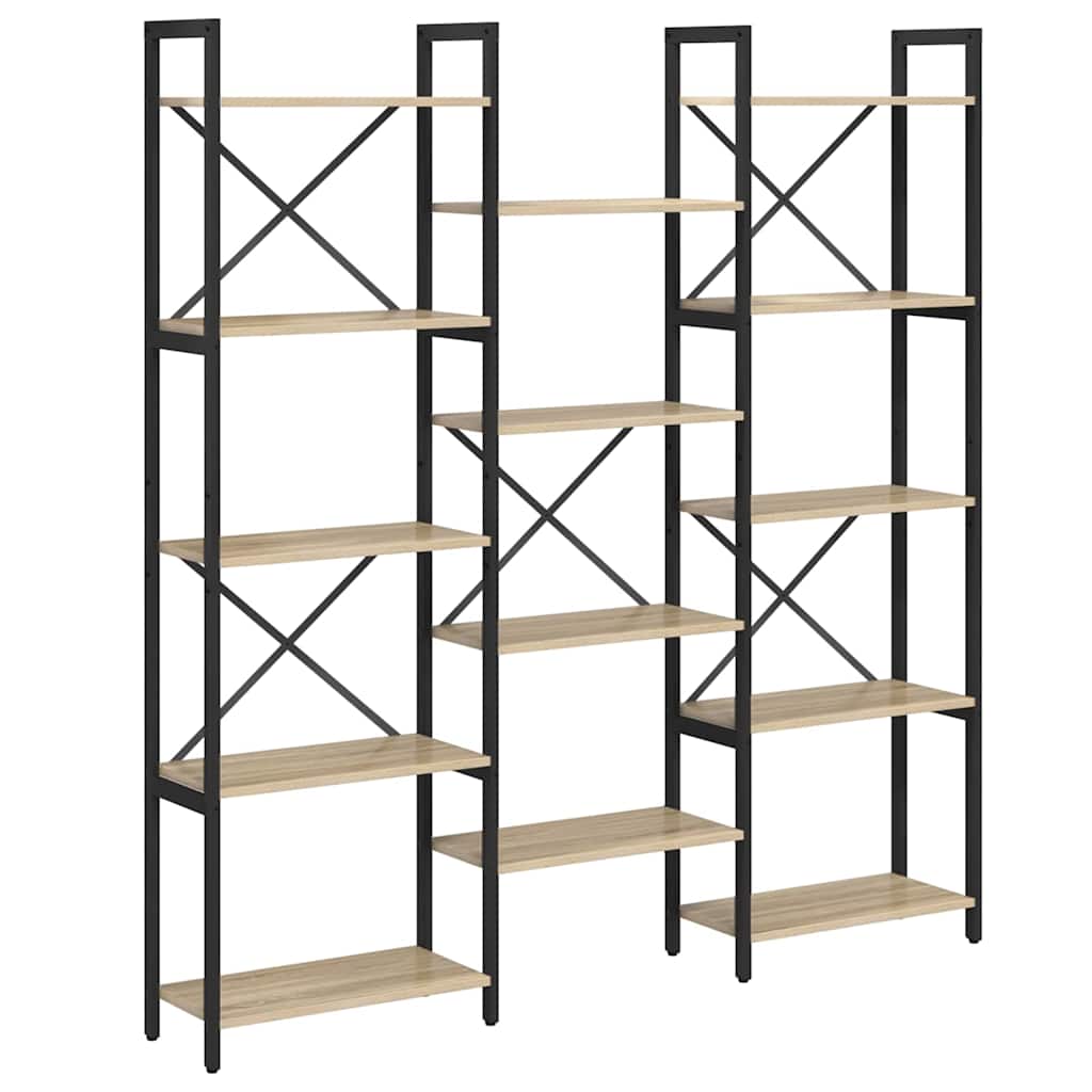 Étagère Chêne Sonoma 156 x 25 x 167 cm Bois d'ingénierie - XIOS