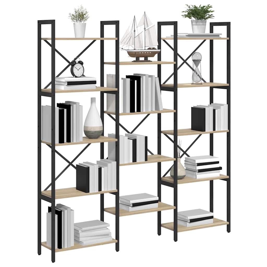 Étagère Chêne Sonoma 156 x 25 x 167 cm Bois d'ingénierie - XIOS