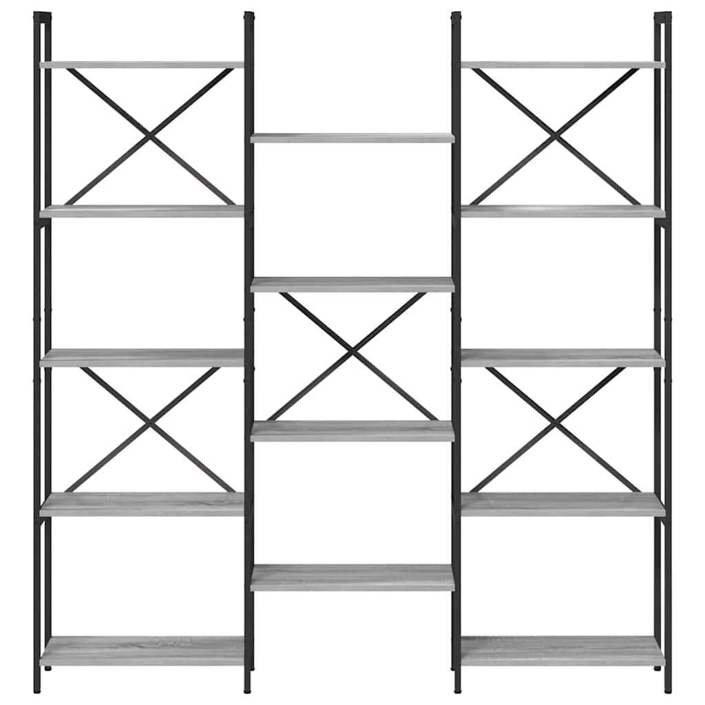 Étagère Sonoma gris 156 x 25 x 167 cm Bois d'ingénierie - XIOS