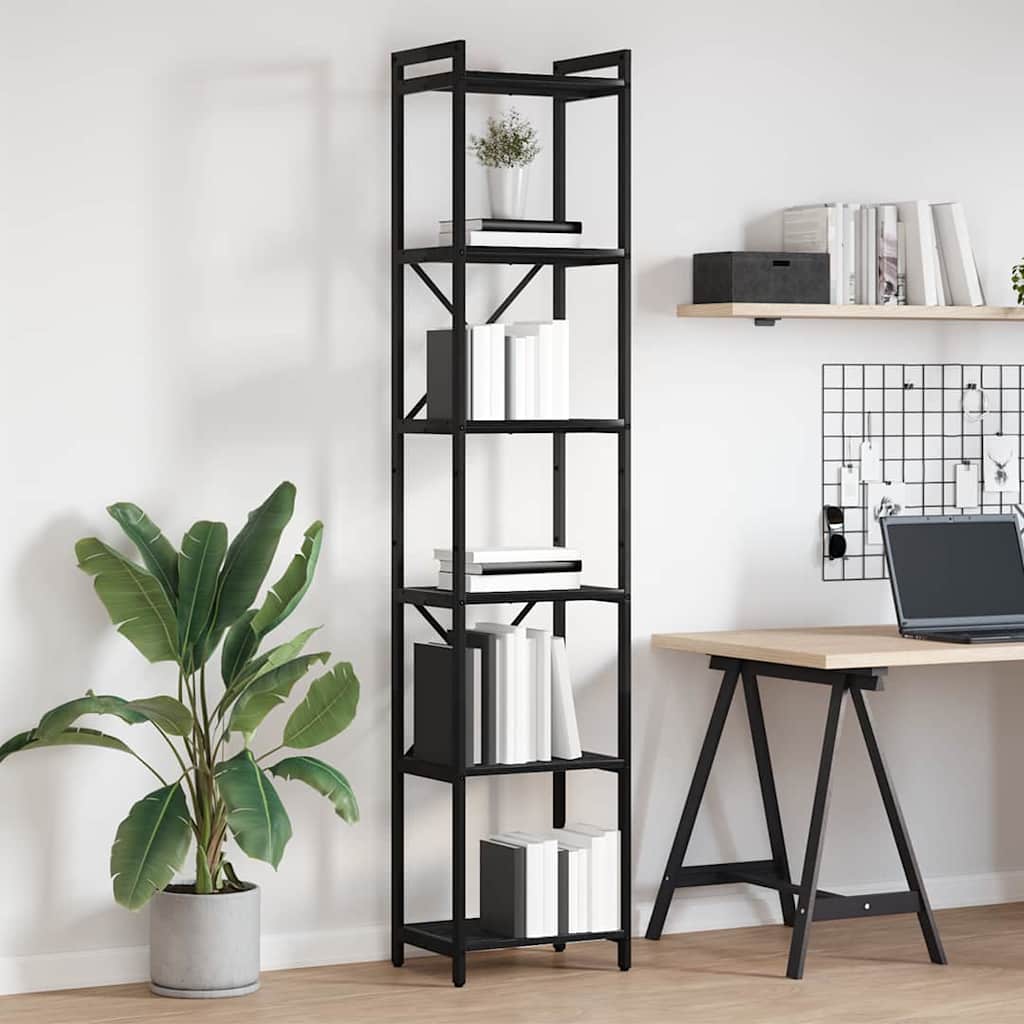 Bibliothèque Chêne noir 40 x 30 x 188 cm Bois d'ingénierie - XIOS