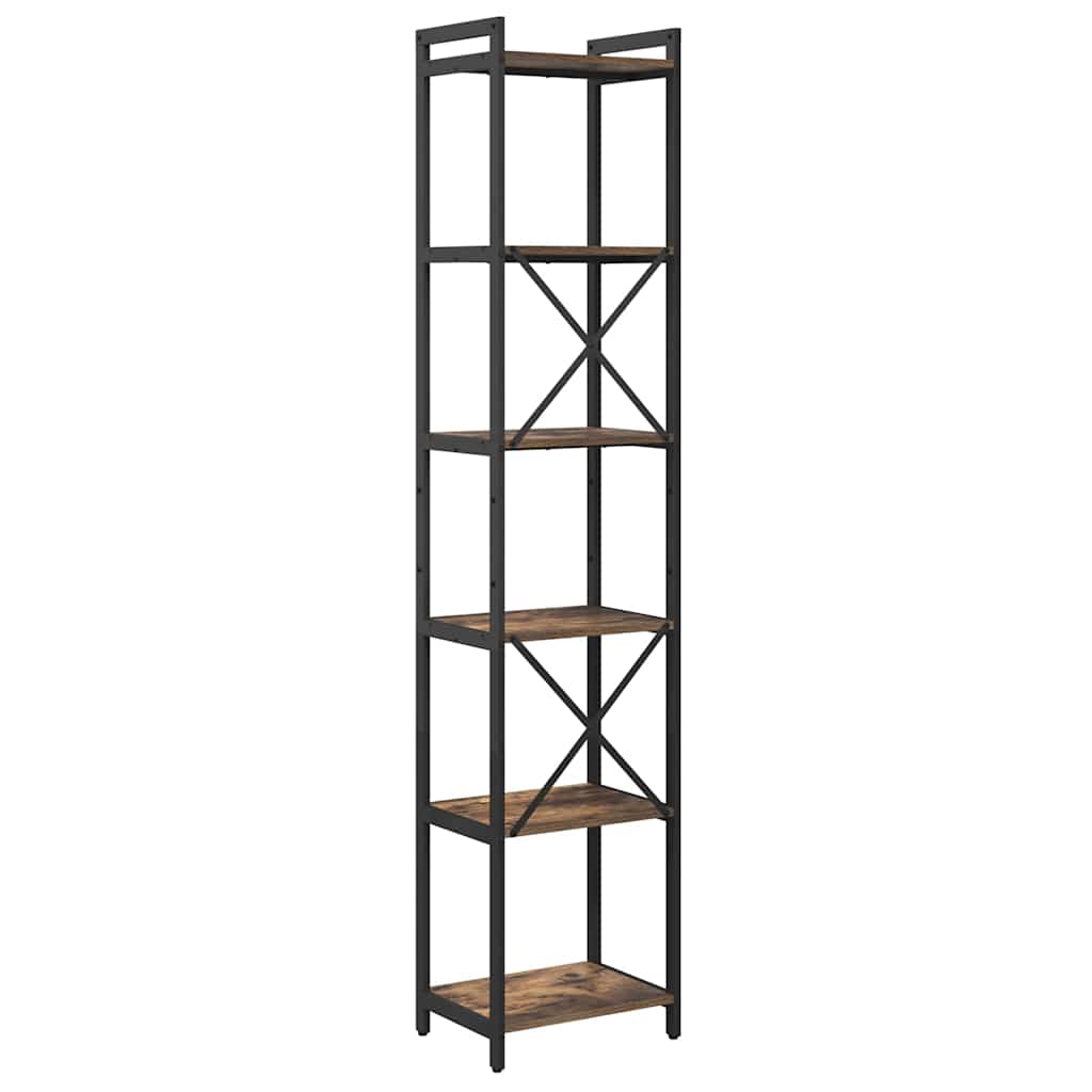 Bibliothèque Chêne fumé 40 x 30 x 188 cm Bois d'ingénierie - XIOS