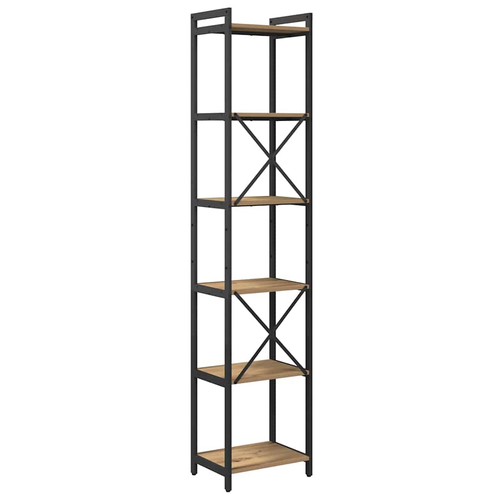 Bibliothèque chêne artisanal 40 x 30 x 188 cm Bois d'ingénierie - XIOS