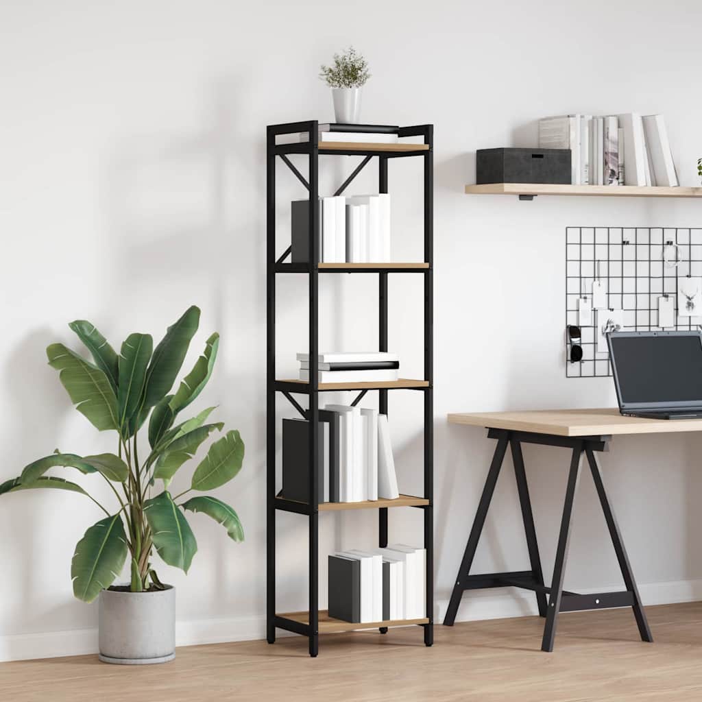 Bibliothèque chêne artisanal 40 x 30 x 153 cm Bois d'ingénierie - XIOS